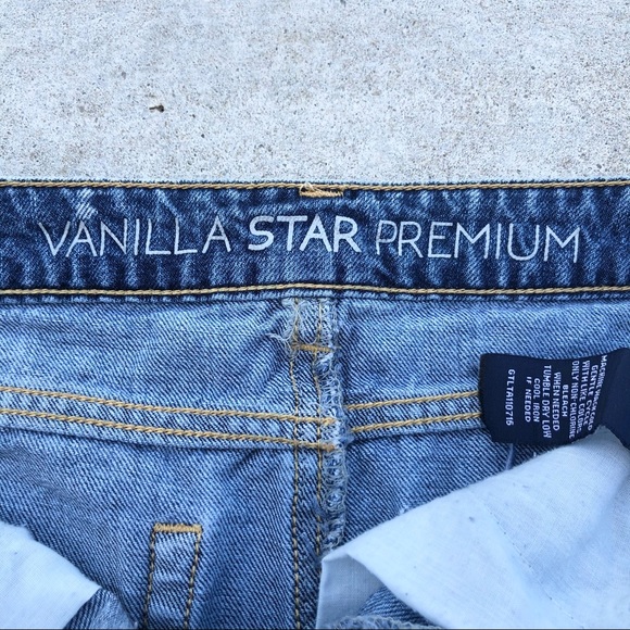 Vanilla Star Light Wash Distressed Mini Jean Skirt - Picture 4 of 5